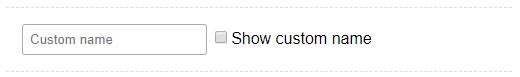 textfield for a custom name