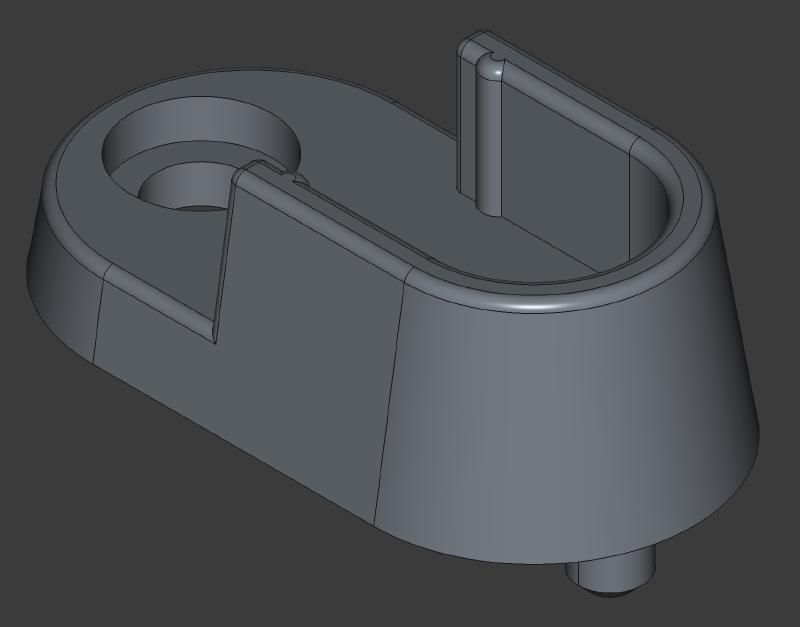 A 3D model of the fastening
