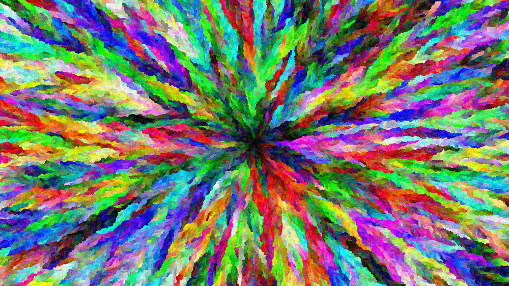randomized gradients radiating outward from the center