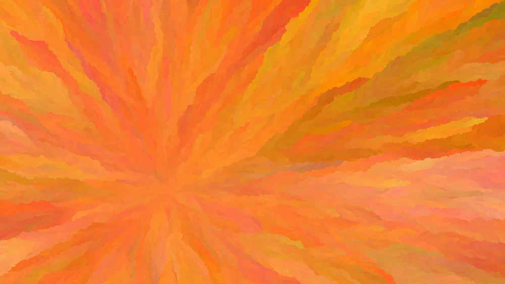 orange colors radiating from a point to the left side of the image